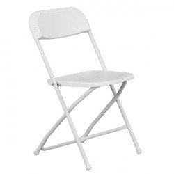 Heavy Duty White folding chair